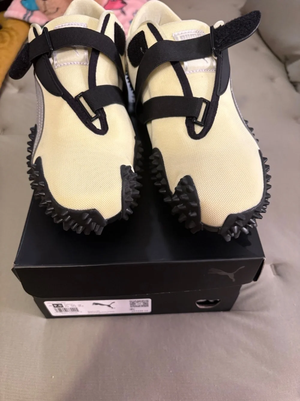 Puma Moonstone, Silver, and Black Strap-Detail Women's Sneakers